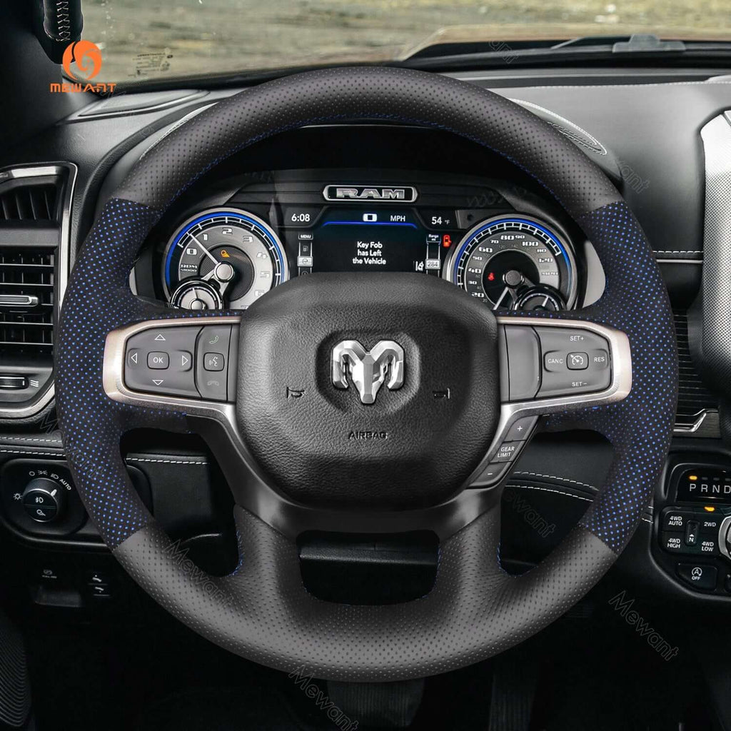 Mewant Mesh Alcantara DIY Customize Style - For Dodge Series - Alcantara, Leather, Carbon Fiber, Easy Install, Non - Slip, Best Steering Wheel Cover