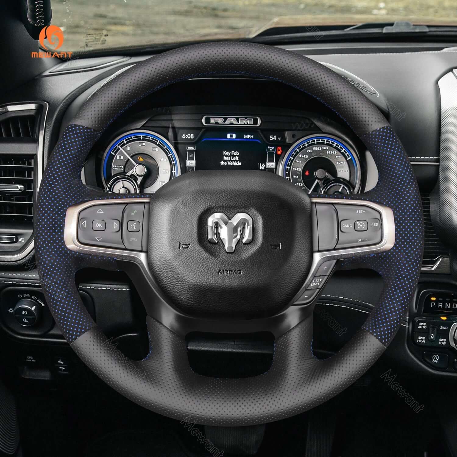 Mewant Mesh Alcantara DIY Customize Style - For Dodge Series - Alcantara, Leather, Carbon Fiber, Easy Install, Non - Slip, Best Steering Wheel Cover