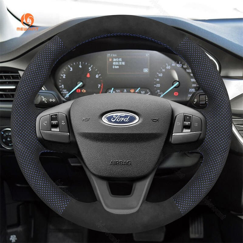 Mewant Mesh Alcantara DIY Customize Style - For Ford Series - Alcantara, Leather, Carbon Fiber, Easy Install, Non - Slip, Best Steering Wheel Cover