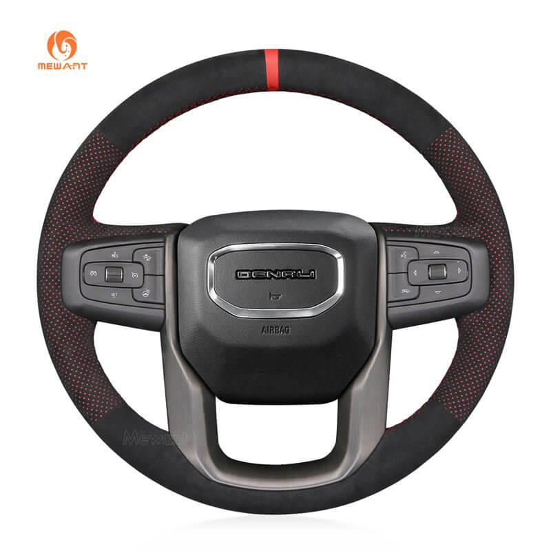 Mewant Mesh Alcantara DIY Customize Style - For GMC Series - Alcantara, Leather, Carbon Fiber, Easy Install, Non - Slip, Best Steering Wheel Cover