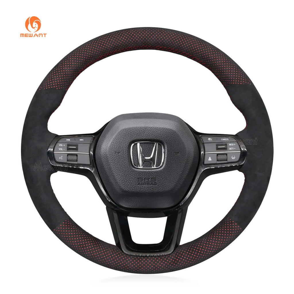 Mewant Mesh Alcantara DIY Customize Style - For Honda Series - Alcantara, Leather, Carbon Fiber, Easy Install, Non - Slip, Best Steering Wheel Cover