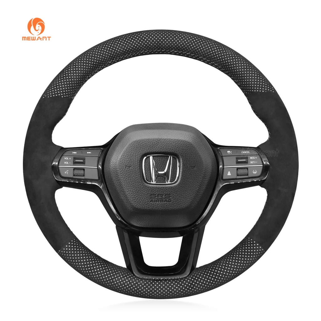 Mewant Mesh Alcantara DIY Customize Style - For Honda Series - Alcantara, Leather, Carbon Fiber, Easy Install, Non - Slip, Best Steering Wheel Cover