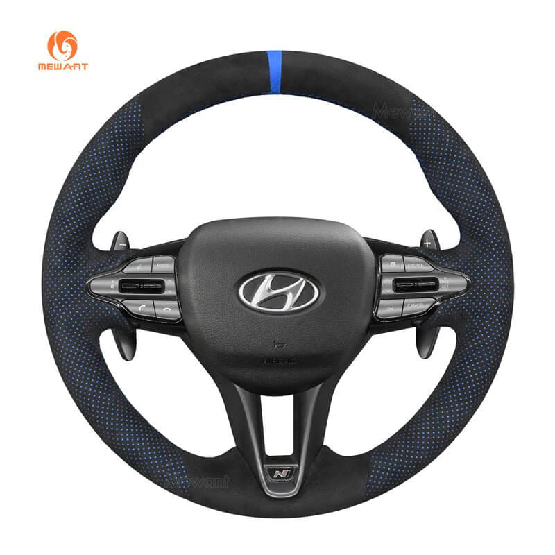 Mewant Mesh Alcantara DIY Customize Style - For Hyundai Series - Alcantara, Leather, Carbon Fiber, Easy Install, Non - Slip, Best Steering Wheel Cover