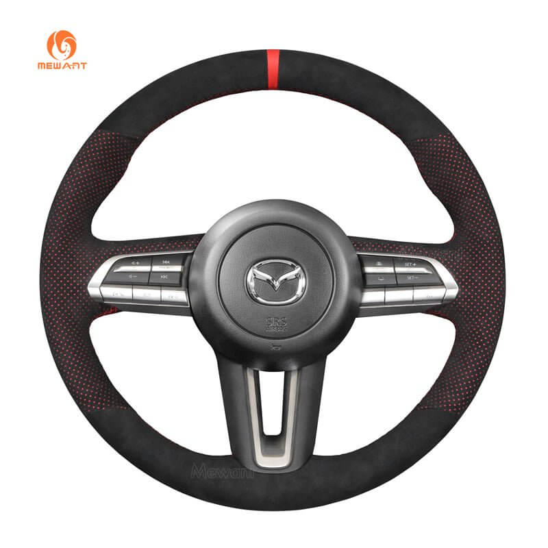 Mewant Mesh Alcantara DIY Customize Style - For Mazda Series - Alcantara, Leather, Carbon Fiber, Easy Install, Non - Slip, Best Steering Wheel Cover