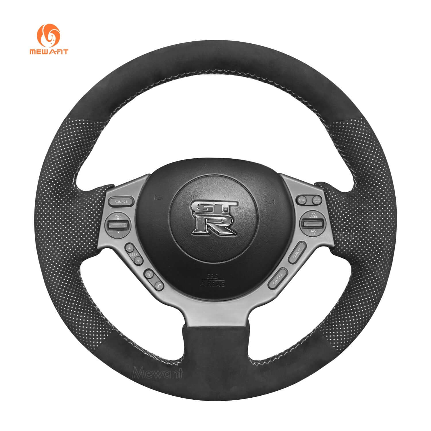 Mewant Mesh Alcantara DIY Customize Style - For Nissan Series - Alcantara, Leather, Carbon Fiber, Easy Install, Non - Slip, Best Steering Wheel Cover