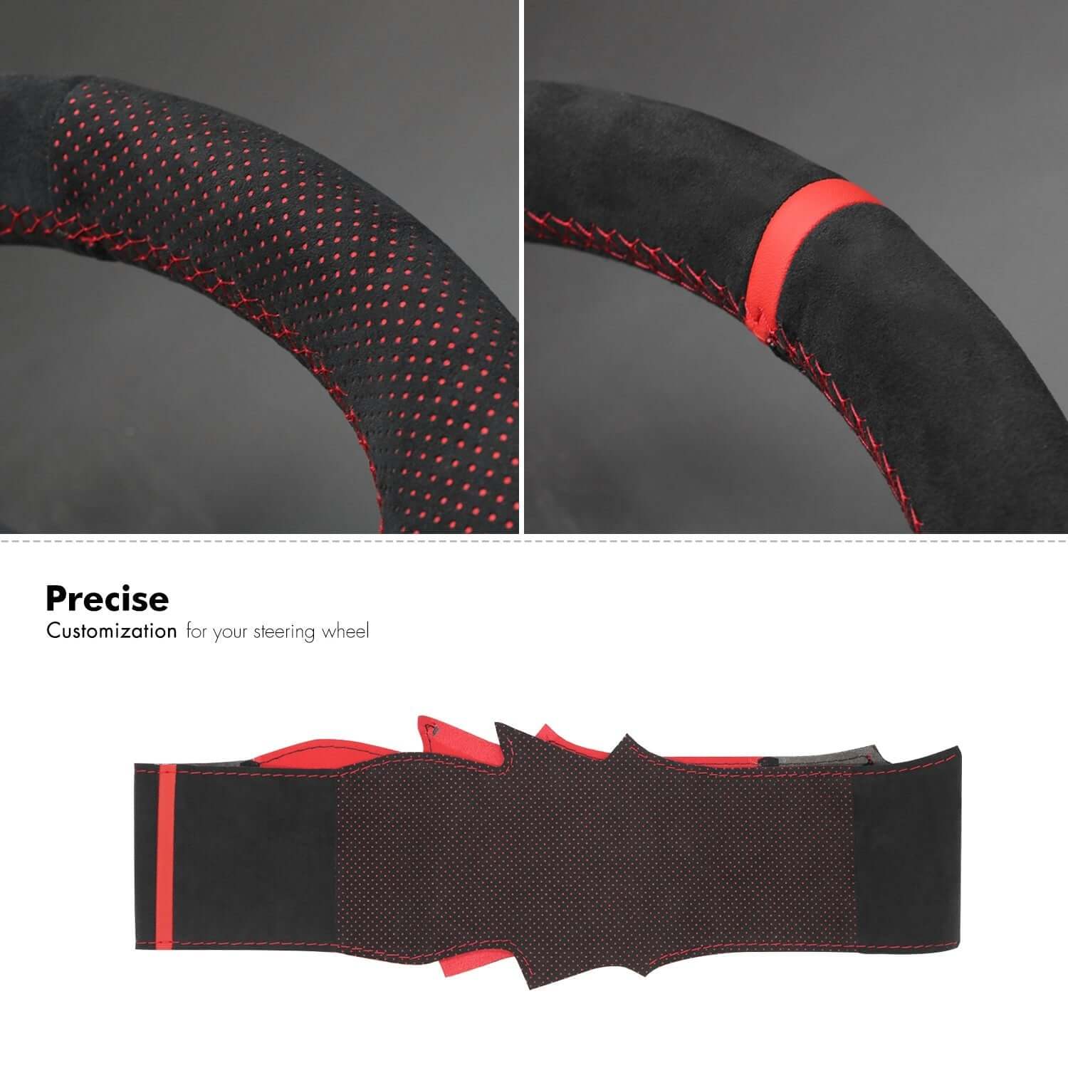 Mewant Mesh Alcantara DIY Customize Style - For Porsche Series - Alcantara, Leather, Carbon Fiber, Easy Install, Non - Slip, Best Steering Wheel Cover