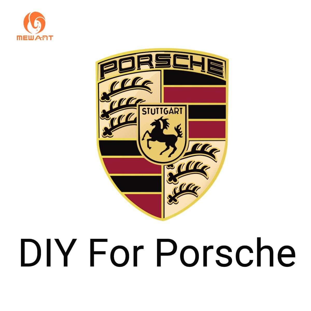 Mewant Mesh Alcantara DIY Customize Style - For Porsche Series - Alcantara, Leather, Carbon Fiber, Easy Install, Non - Slip, Best Steering Wheel Cover