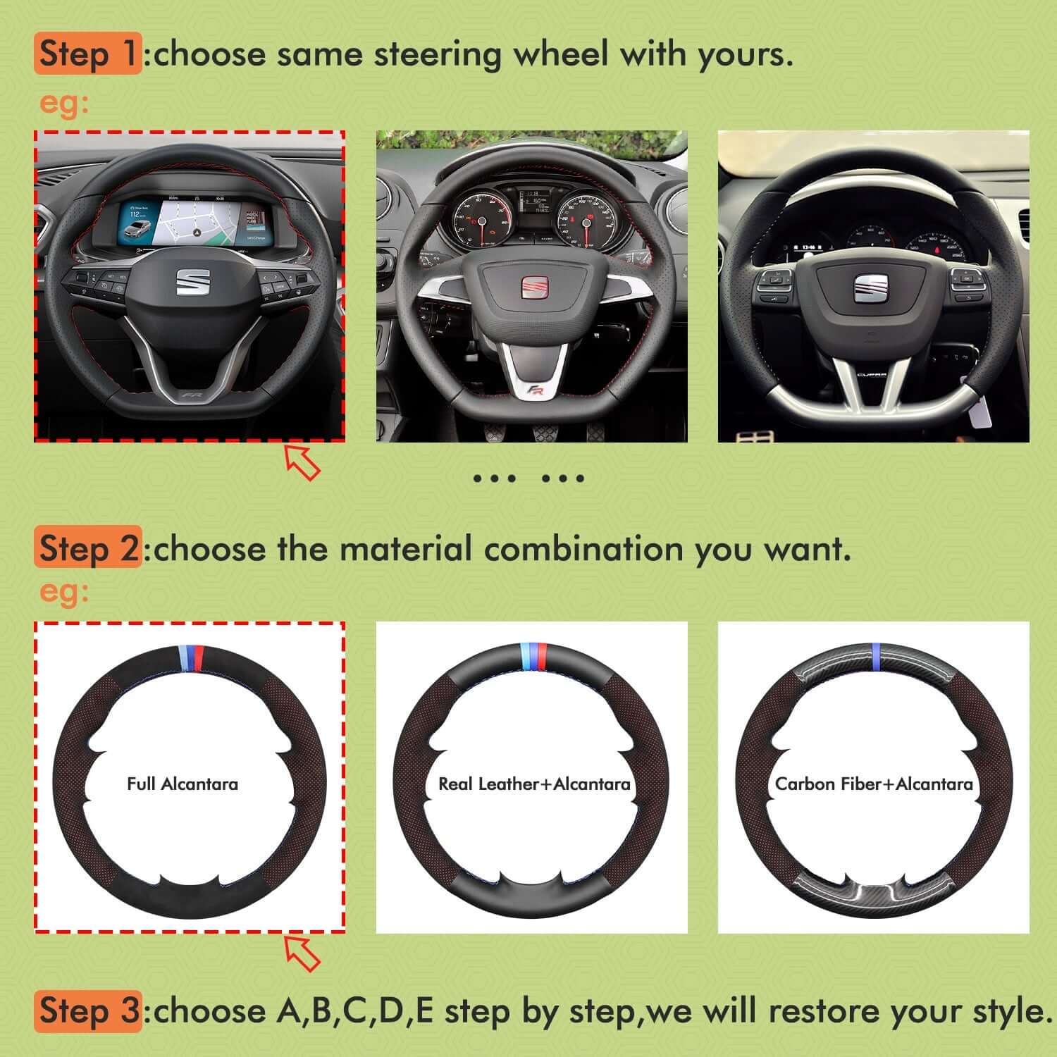 Mewant Mesh Alcantara DIY Customize Style - For Seat Series - Mewant Cover