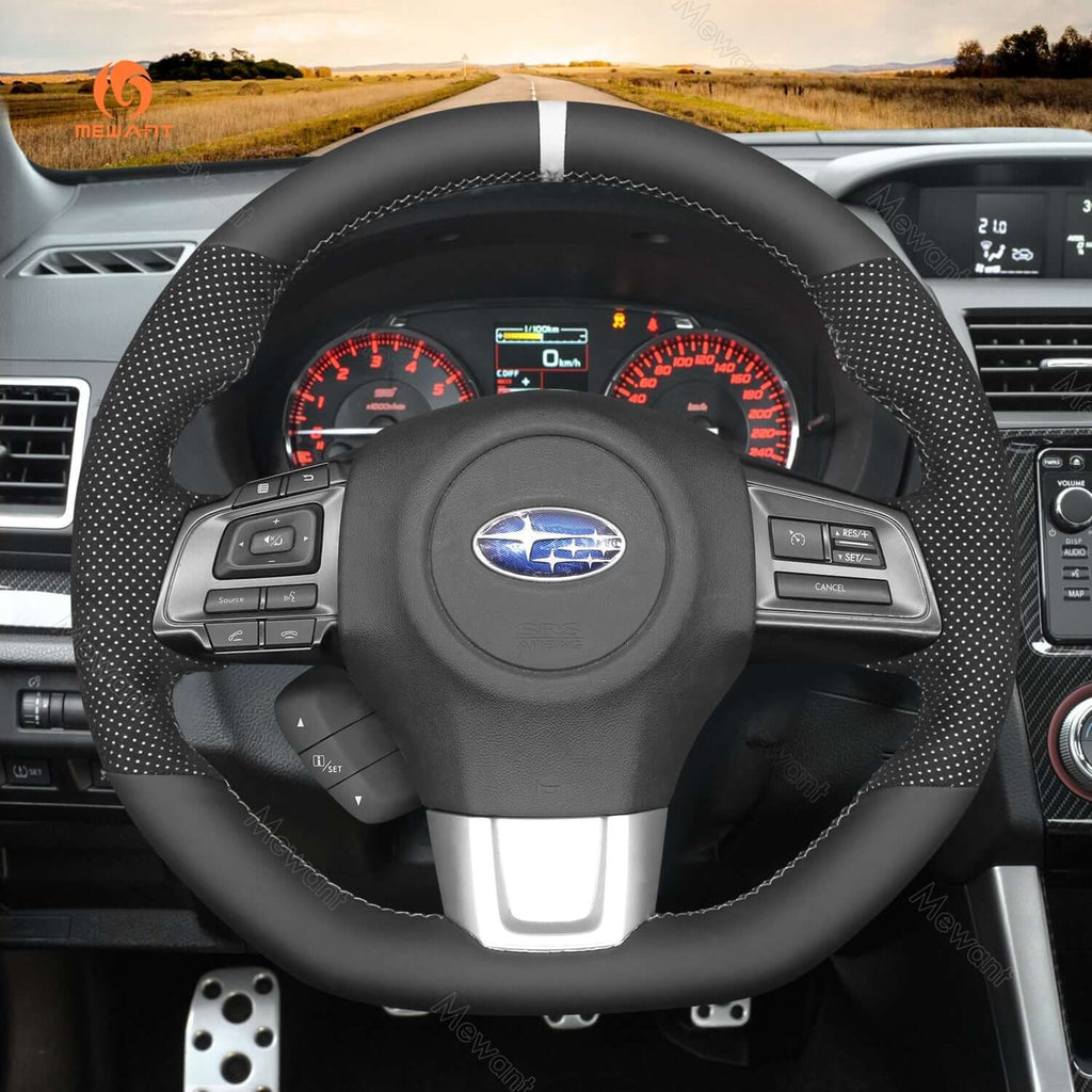 Mewant Mesh Alcantara DIY Customize Style - For Subaru Series - Alcantara, Leather, Carbon Fiber, Easy Install, Non - Slip, Best Steering Wheel Cover