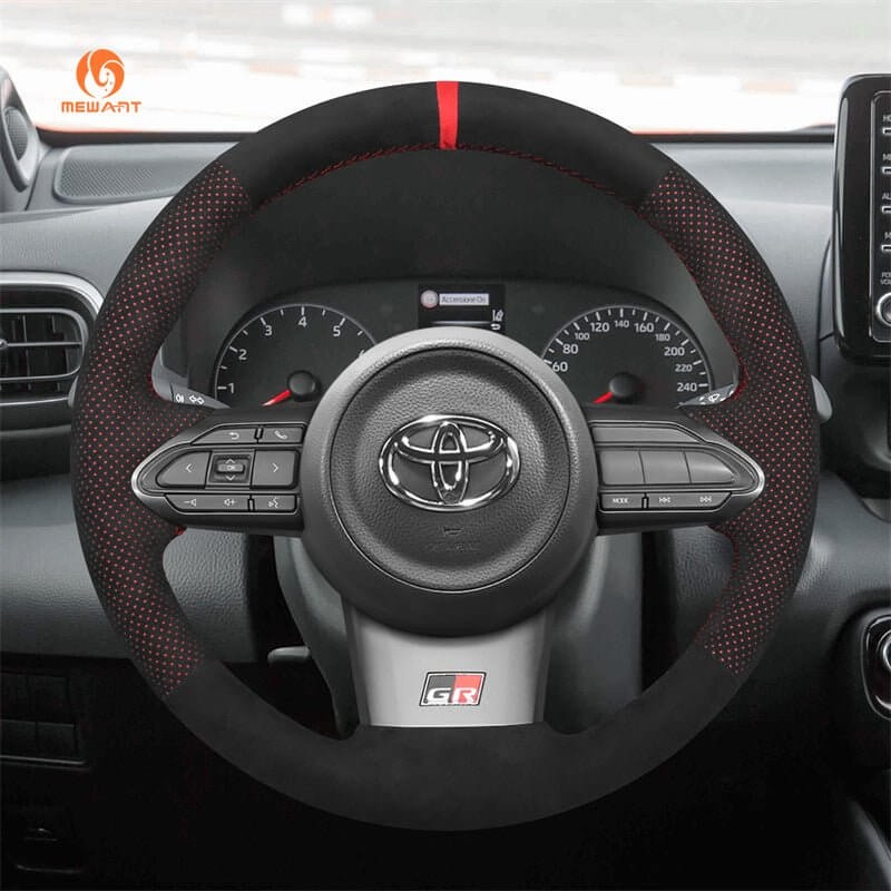 Mewant Mesh Alcantara DIY Customize Style - For Toyota Series - Alcantara, Leather, Carbon Fiber, Easy Install, Non - Slip, Best Steering Wheel Cover