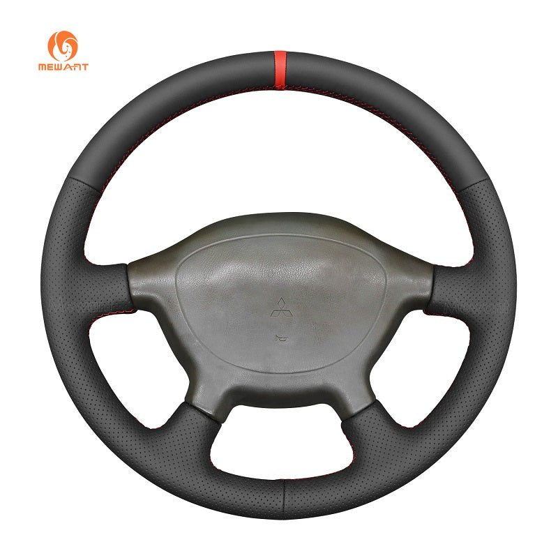 MEWANT Real Leather Alcantara Car Steering Wheel Cover for Mitsubishi L200 /Triton - Alcantara, Leather, Carbon Fiber, Easy Install, Non - Slip, Best Steering Wheel Cover