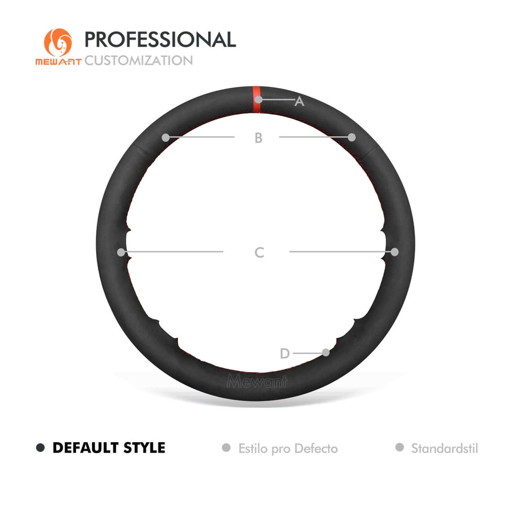 MEWANT Real Leather Suede Car Steering Wheel Cover for for Jeep Wrangler (JK) - Alcantara, Leather, Carbon Fiber, Easy Install, Non - Slip, Best Steering Wheel Cover