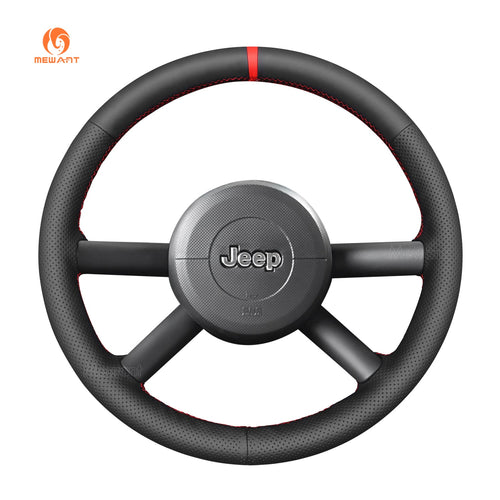 MEWANT Real Leather Suede Car Steering Wheel Cover for for Jeep Wrangler (JK) - Mewant Cover