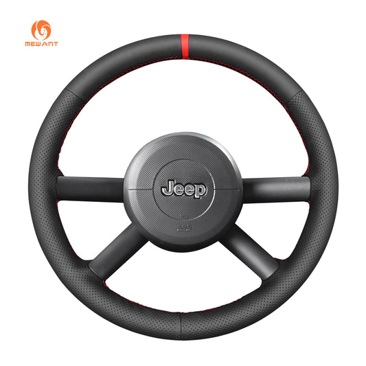 MEWANT Real Leather Suede Car Steering Wheel Cover for for Jeep Wrangler (JK) - Mewant Cover