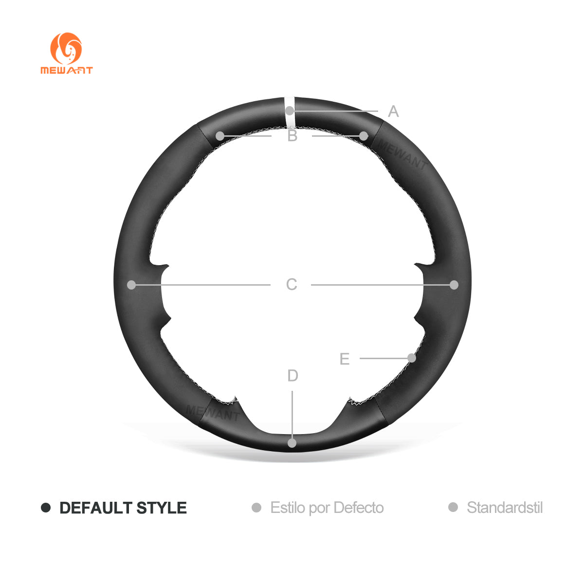 MEWANT Real Leather Suede Car Steering Wheel Cover for Ford Fiesta 2011 - 2019 - Alcantara, Leather, Carbon Fiber, Easy Install, Non - Slip, Best Steering Wheel Cover