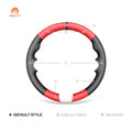 MEWANT Red Carbon Fiber Black Leather Car Steering Wheel Cover for BMW M Sport F30 F31 F34 F10 F11 F07 / F12 F13 F06 X3 F25 X4 F26 X5 F15 - Alcantara, Leather, Carbon Fiber, Easy Install, Non - Slip, Best Steering Wheel Cover