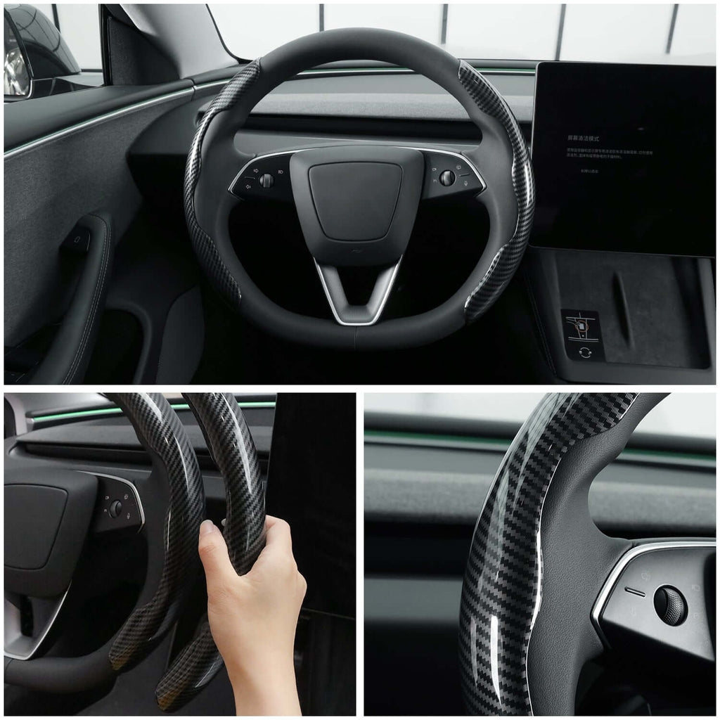 MEWANT Segmented Universal Steering Wheel Cover for Most Toyota Honda Porsche Lexus Infiniti - Alcantara, Leather, Carbon Fiber, Easy Install, Non - Slip, Best Steering Wheel Cover