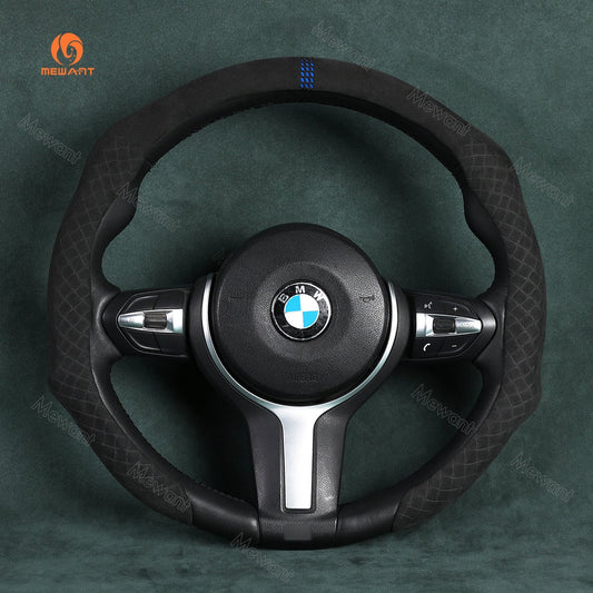 MEWANT Sport Style Alcantara Universal Car Steering Wheel Cover for All As BMW Audi Mercedes Benz VW Subaru Hyundai Kia... - Mewant Cover