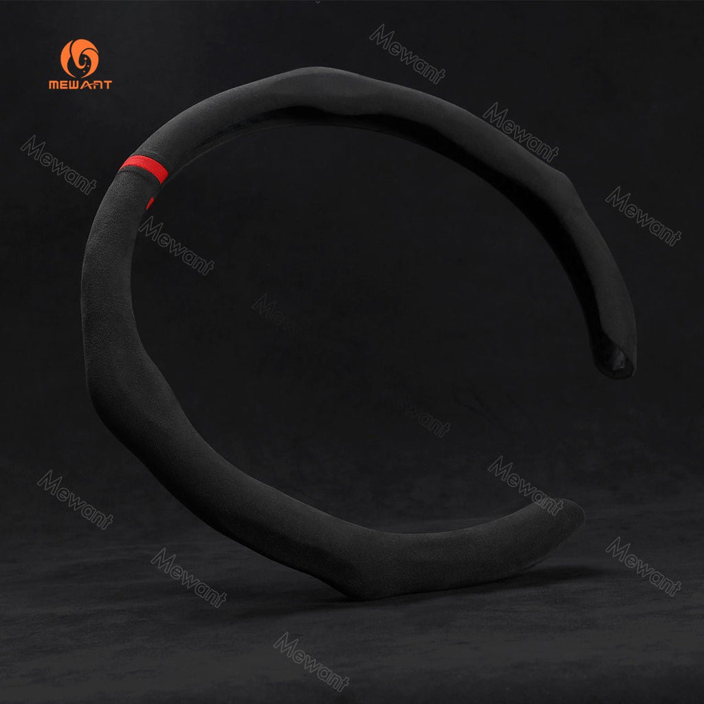 MEWANT Sport Style Universal Car Steering Wheel Cover Fit for All As Audi Subaru Mercedesbenz BMW - Alcantara, Leather, Carbon Fiber, Easy Install, Non - Slip, Best Steering Wheel Cover