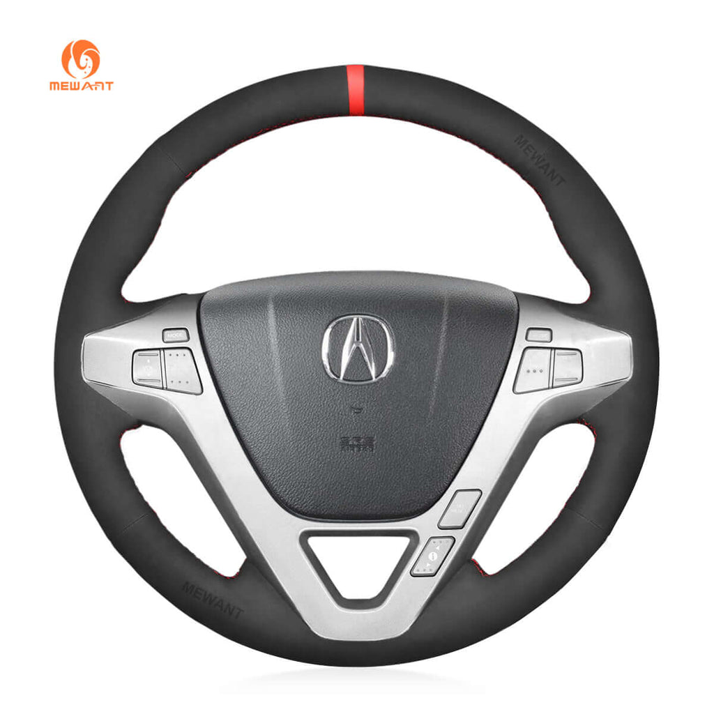 MEWANT Steering Wheel Cover for Acura MDX 2007 - 2013 - Alcantara, Leather, Carbon Fiber, Easy Install, Non - Slip, Best Steering Wheel Cover