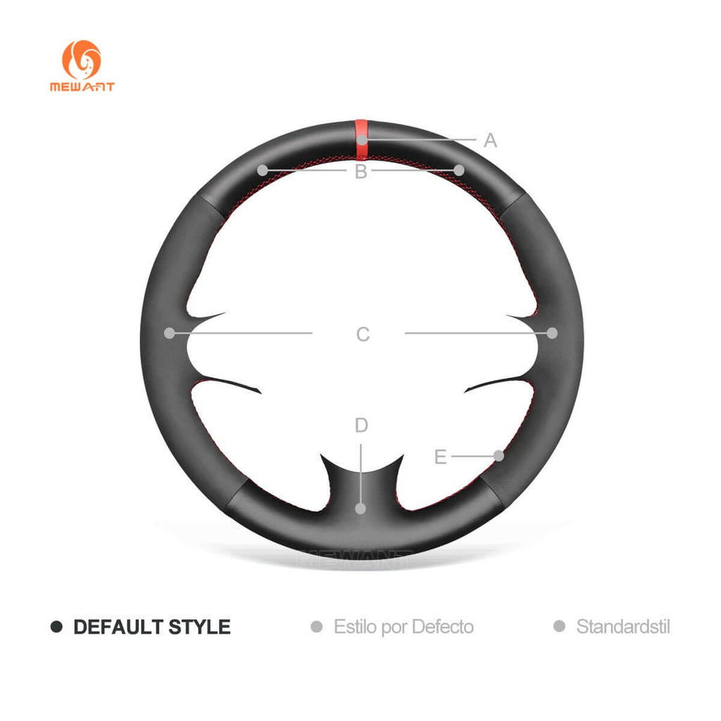 MEWANT Steering Wheel Cover for Alfa Romeo 147 156 Crosswagon 2000 - 2010 - Alcantara, Leather, Carbon Fiber, Easy Install, Non - Slip, Best Steering Wheel Cover