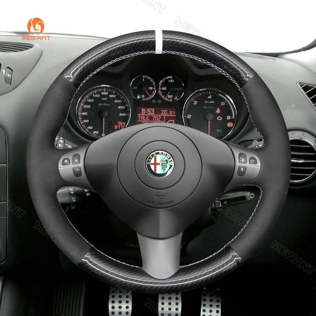 MEWANT Steering Wheel Cover for Alfa Romeo 147 GT 2000-2010