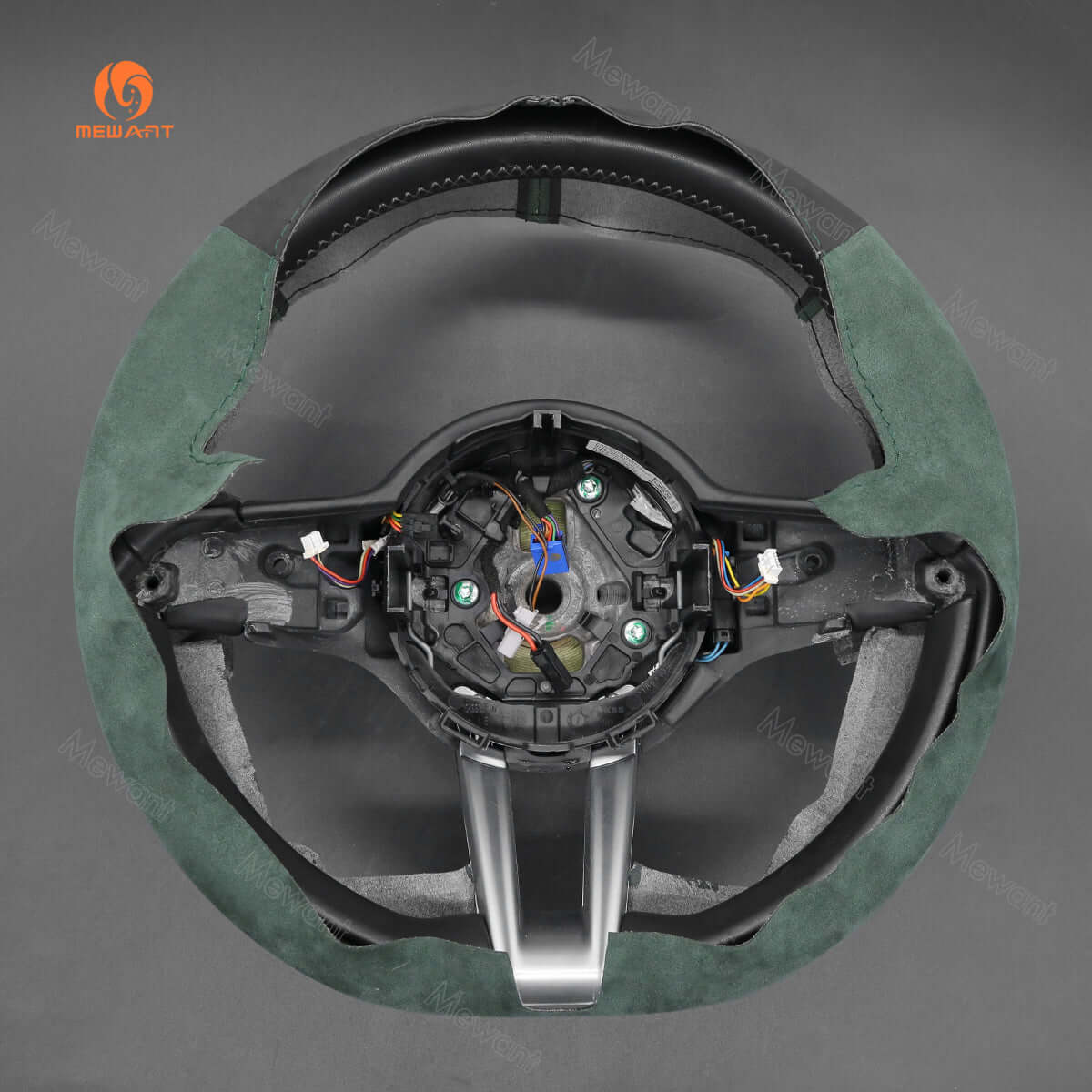 MEWANT Steering Wheel Cover for Alfa Romeo Giulia Stelvio Quadrifoglio 2016 - 2020 - Alcantara, Leather, Carbon Fiber, Easy Install, Non - Slip, Best Steering Wheel Cover