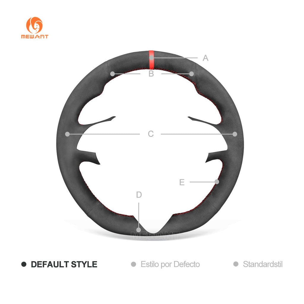 MEWANT Steering Wheel Cover for Alfa Romeo Giulietta 2014 - 2021 - Alcantara, Leather, Carbon Fiber, Easy Install, Non - Slip, Best Steering Wheel Cover