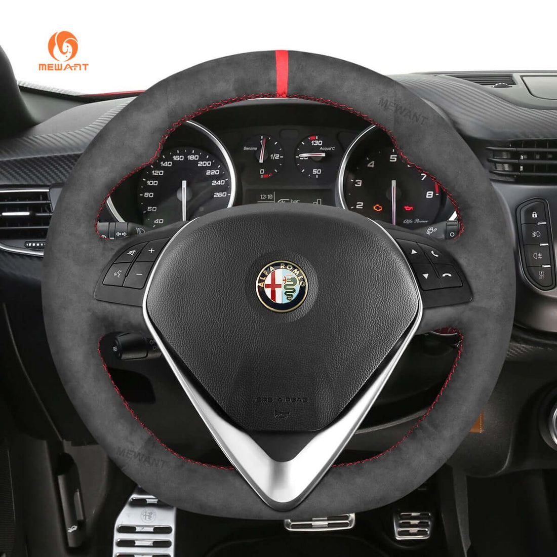 MEWANT Steering Wheel Cover for Alfa Romeo Giulietta 2014-2021