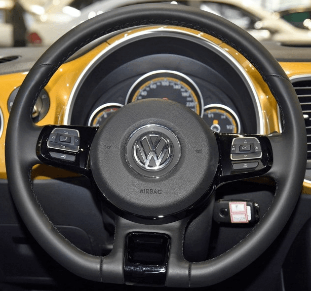 MEWANT Steering Wheel Cover for Beetle Up! 2011 - 2019 - Alcantara, Leather, Carbon Fiber, Easy Install, Non - Slip, Best Steering Wheel Cover
