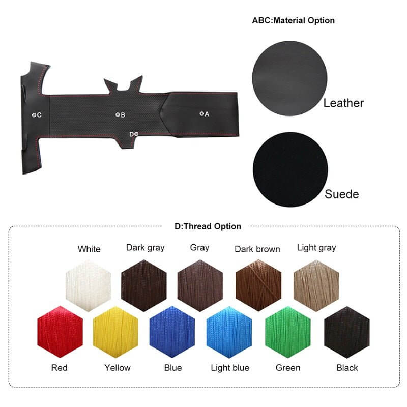 MEWANT Steering Wheel Cover for Beetle Up! 2011 - 2019 - Alcantara, Leather, Carbon Fiber, Easy Install, Non - Slip, Best Steering Wheel Cover