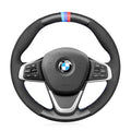 MEWANT Steering Wheel Cover for BMW 2 Series F45 F46 X1 F48 X2 F39 2014 - 2021 - Alcantara, Leather, Carbon Fiber, Easy Install, Non - Slip, Best Steering Wheel Cover