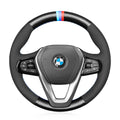 MEWANT Steering Wheel Cover for BMW G20 F44 G22 G23 G26 G30 G32 G11 G14 G01 G02 G05 G06 G07 G29 2019 - 2021 - Alcantara, Leather, Carbon Fiber, Easy Install, Non - Slip, Best Steering Wheel Cover