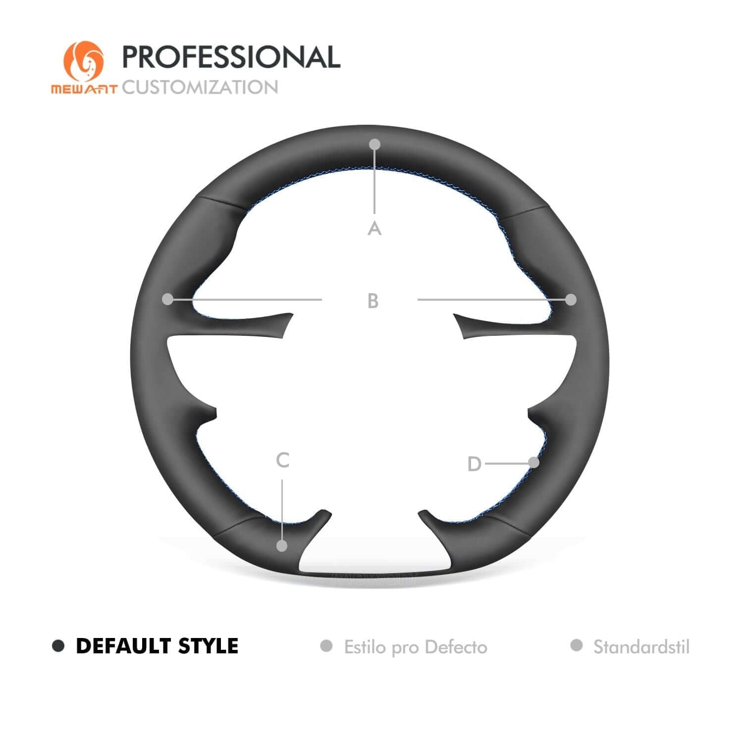 MEWANT Steering Wheel Cover for BYD Seal 2022 - 2024 - Alcantara, Leather, Carbon Fiber, Easy Install, Non - Slip, Best Steering Wheel Cover