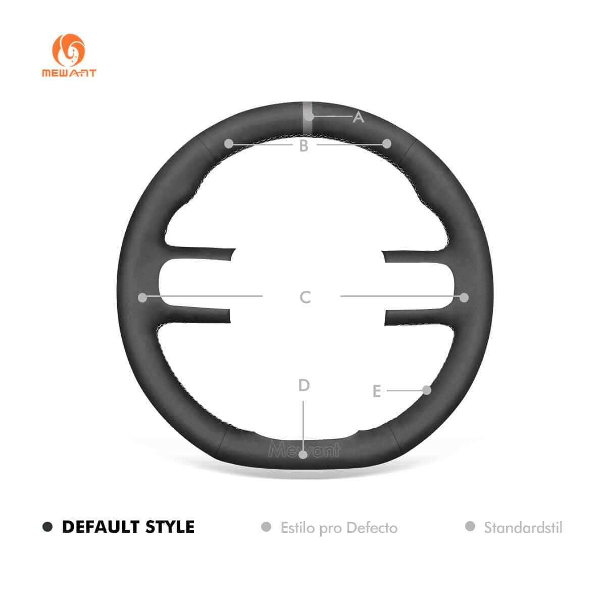 MEWANT Steering Wheel Cover for Citroen C3 Aircross C5 Berlingo 2016 - 2022 - Alcantara, Leather, Carbon Fiber, Easy Install, Non - Slip, Best Steering Wheel Cover