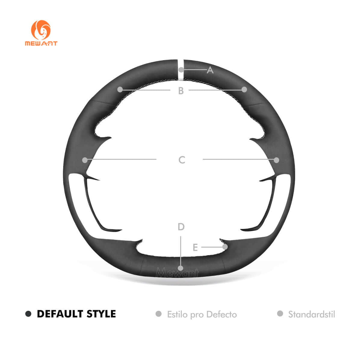 MEWANT Steering Wheel Cover for Citroen C4 C4 Picasso Grand C4 Picasso C4 SpaceTourer Grand C4 SpaceTourer 2013 - 2022 - Alcantara, Leather, Carbon Fiber, Easy Install, Non - Slip, Best Steering Wheel Cover