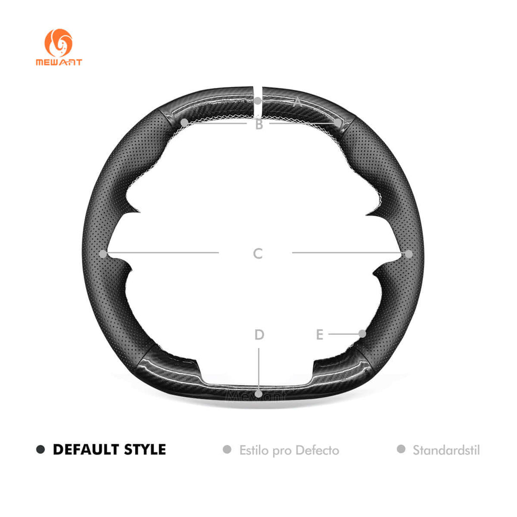 MEWANT Steering Wheel Cover for Citroen C4 C5 X 2020 - 2022 - Alcantara, Leather, Carbon Fiber, Easy Install, Non - Slip, Best Steering Wheel Cover