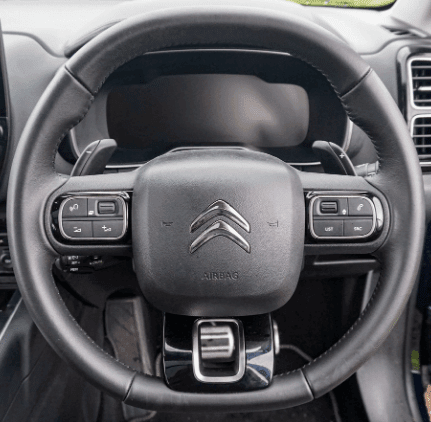 MEWANT Steering Wheel Cover for Citroen C5 Aircross 2018 - 2024 - Alcantara, Leather, Carbon Fiber, Easy Install, Non - Slip, Best Steering Wheel Cover