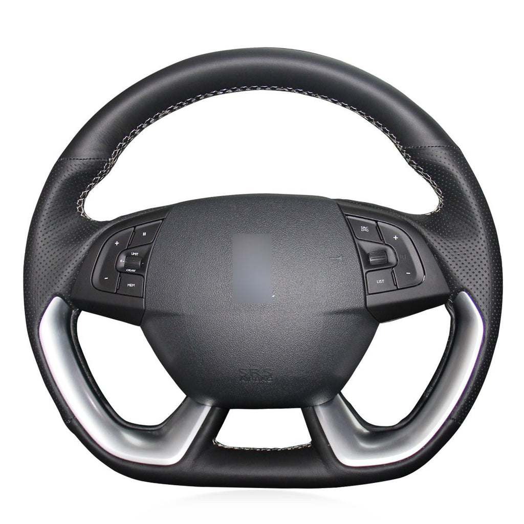 MEWANT Steering Wheel Cover for Citroen DS5 DS 5 DS4S DS 4S - Alcantara, Leather, Carbon Fiber, Easy Install, Non - Slip, Best Steering Wheel Cover