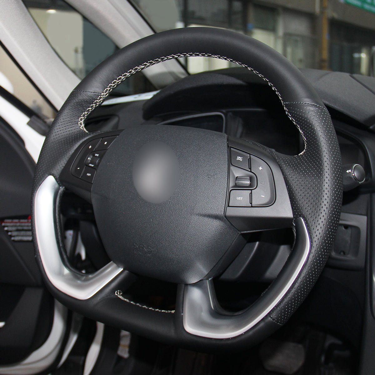 MEWANT Steering Wheel Cover for Citroen DS5 DS 5 DS4S DS 4S - Alcantara, Leather, Carbon Fiber, Easy Install, Non - Slip, Best Steering Wheel Cover