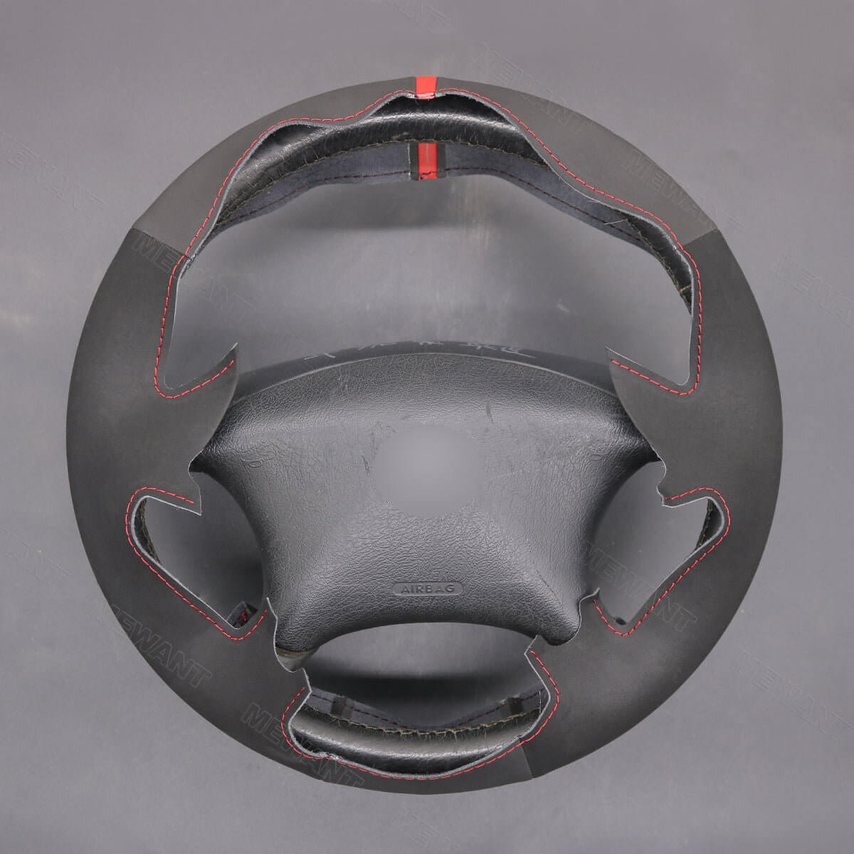 MEWANT Steering Wheel Cover for Citroen Xsara Picasso Berlingo 2002 - 2010 - Alcantara, Leather, Carbon Fiber, Easy Install, Non - Slip, Best Steering Wheel Cover