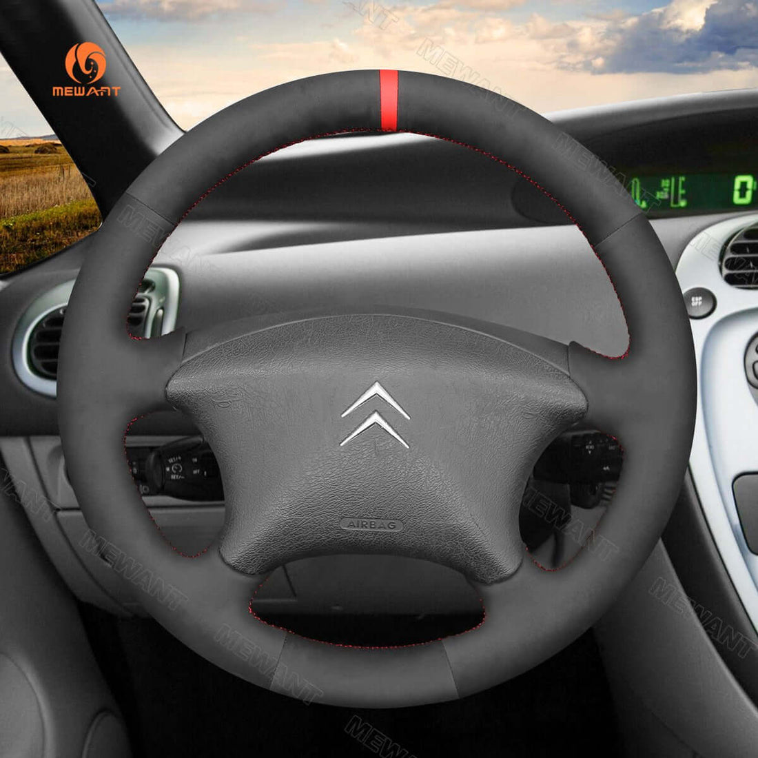 MEWANT Steering Wheel Cover for Citroen Xsara Picasso Berlingo 2002-2010