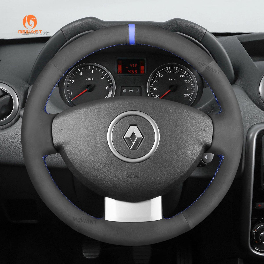 MEWANT Steering Wheel Cover for Dacia / Renault Duster Dokker Lodgy Logan Sandero 2010-2016