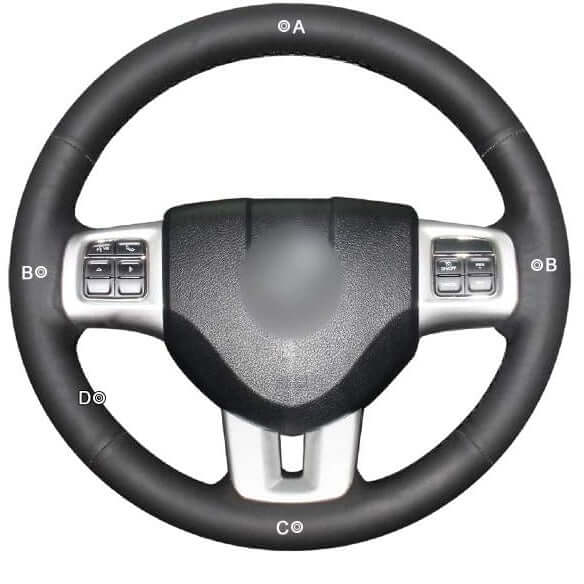 MEWANT Steering Wheel Cover for Dodge Challenger Charger Avenger Durango Journey Grand avan 2011 - 2020 - Alcantara, Leather, Carbon Fiber, Easy Install, Non - Slip, Best Steering Wheel Cover