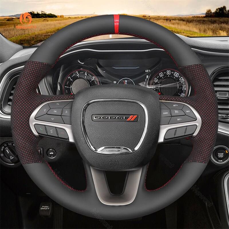 MEWANT Steering Wheel Cover for Dodge Challenger Charger Dodge Durango 2015-2021