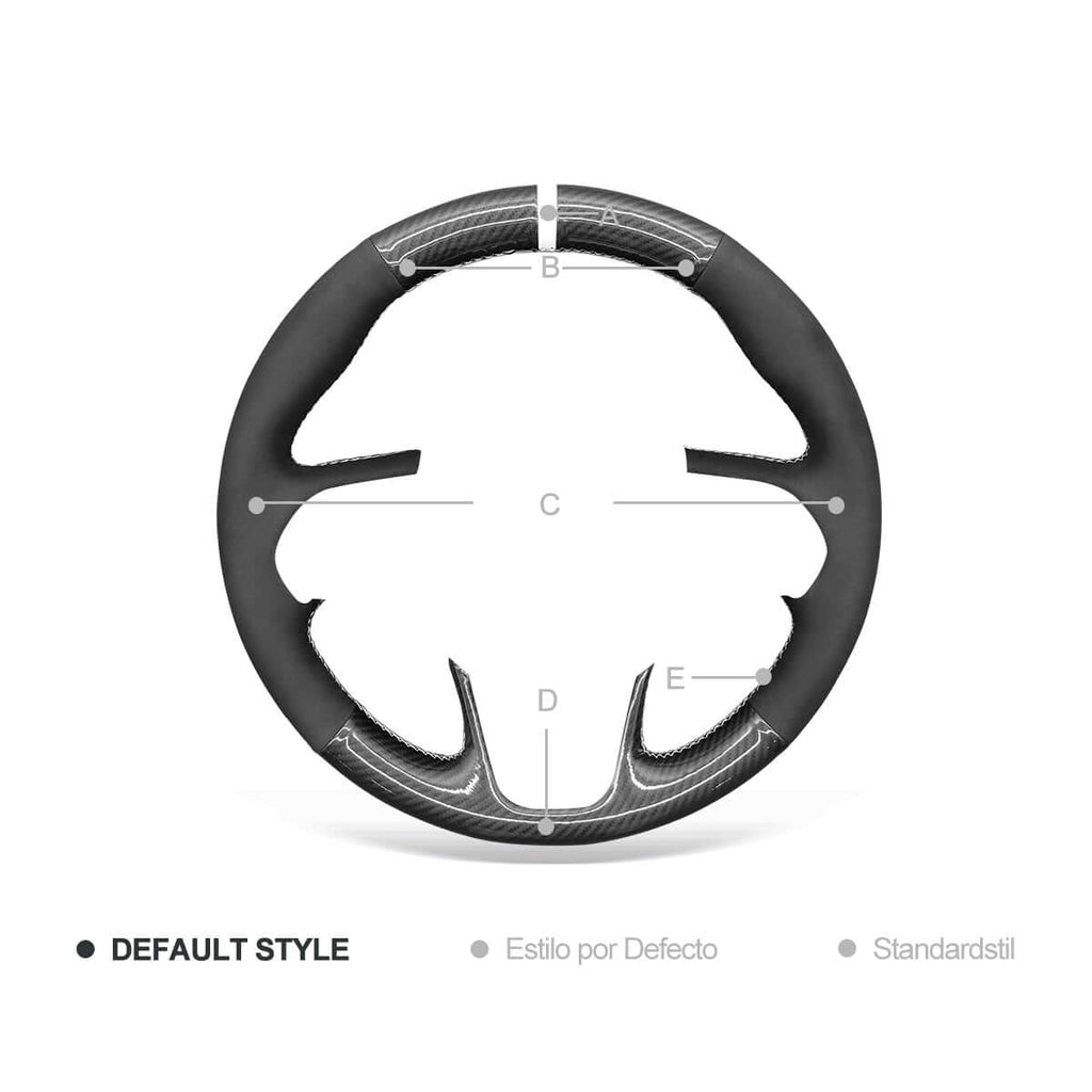 MEWANT Steering Wheel Cover for Dodge Challenger Charger Durango 2015 - 2023 - Alcantara, Leather, Carbon Fiber, Easy Install, Non - Slip, Best Steering Wheel Cover