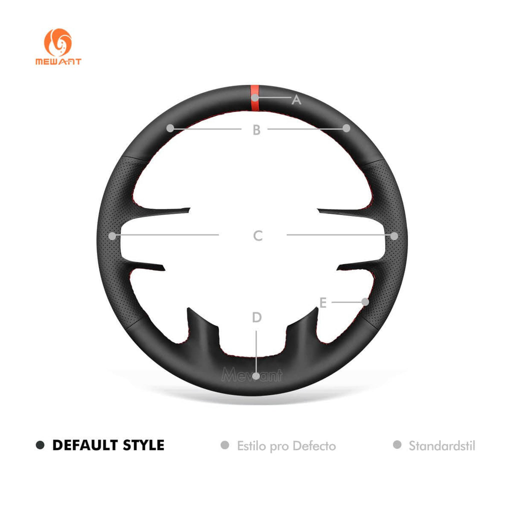 MEWANT Steering Wheel Cover for Dodge RAM 1500 2019 - 2023 - Alcantara, Leather, Carbon Fiber, Easy Install, Non - Slip, Best Steering Wheel Cover