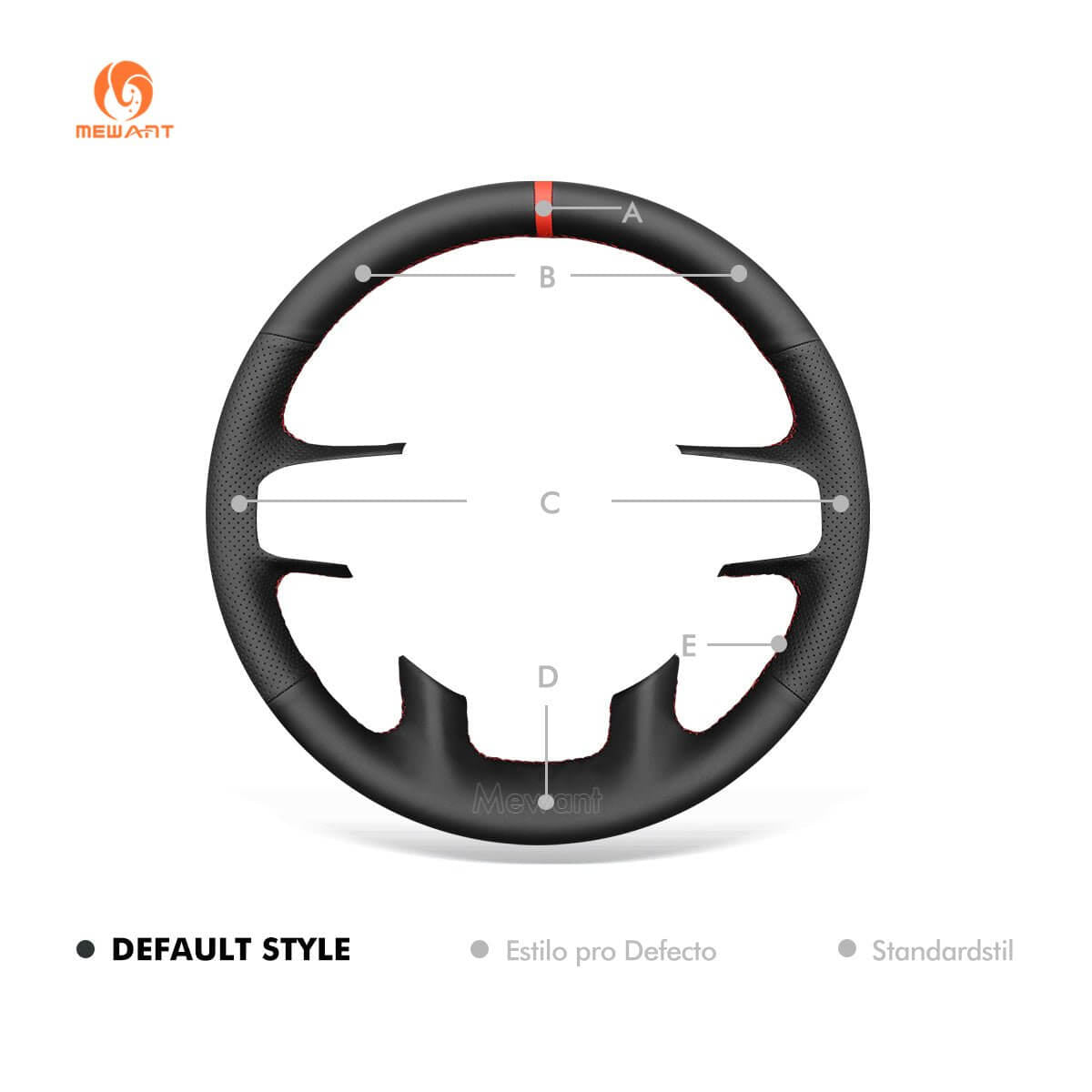 MEWANT Steering Wheel Cover for Dodge RAM 1500 2019 - 2023 - Alcantara, Leather, Carbon Fiber, Easy Install, Non - Slip, Best Steering Wheel Cover