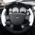 MEWANT Steering Wheel Cover for Dodge Ram 1500 2500 3500 2004 - 2008 - Alcantara, Leather, Carbon Fiber, Easy Install, Non - Slip, Best Steering Wheel Cover