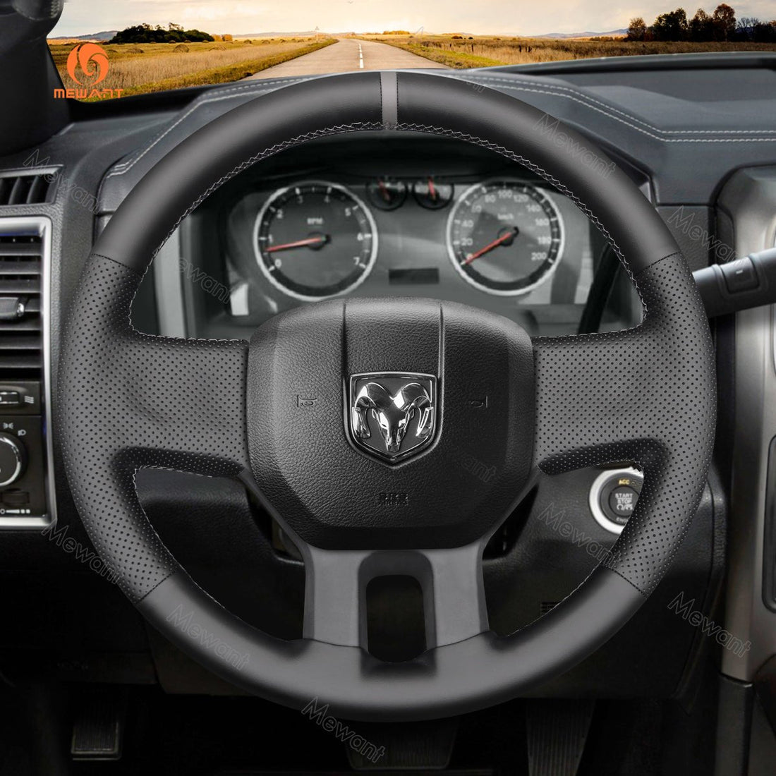 MEWANT Steering Wheel Cover for Dodge RAM 2009-2010